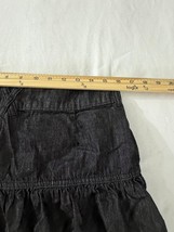 Time & Tru Women's Black Cotton Full Button Front Tiered Skirt Size 12 Waist 32" image 14