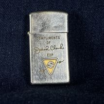 Vintage Zippo Slim Lighter 1963 Compliments Of Jack Clark Sylvania Logo - $24.26 CAD