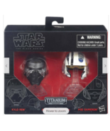 Star Wars The Force Awakens Black Series Die Cast Kylo Ren &amp; Poe Dameron... - $9.95