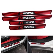 Brand New 4PCS Universal Mazda Red Rubber Car Door Scuff Sill Cover Pane... - £11.96 GBP