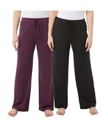 32 Degrees Womens Cool Soft Sleep Pants Pack of 2 Size: L, Black/Prune P... - £27.51 GBP