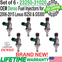 NEW OEM Denso 6Pcs Fuel Injectors for 2006-2015 Lexus IS250 2.5L V6 #23250-31020 - £545.12 GBP
