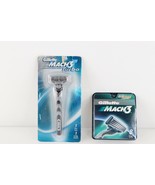 New Gillette Mach 3 Turbo Razor Handle 1 Cartridge and Mach 3 8 Cartridg... - $43.51