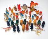 Plastic Toy Dinosaurs Mixed Lot of 49 Pcs Small 1&quot; to 3&quot; Tall Jurassic A... - $23.70