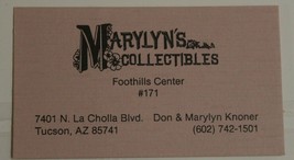 Marylyn&#39;s Collecibles Vintage Business Card Tucson Arizona bc8 - £3.94 GBP