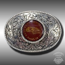 Vintage Belt Buckle Bean&#39;s Pipe Testing Co, Inc. Russell, Kansas Oval - $21.99