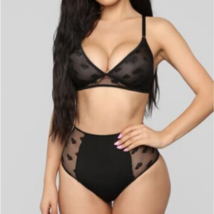 Women&#39;s Heart Print Semi-Transparent Lace Lingerie Set - FAST SHIPPING!!! - £9.53 GBP