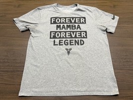 RARE Kobe Bryant “Forever Mamba Forever Legend” Gray Nike T-Shirt - Large - £94.35 GBP