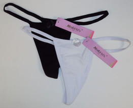 Ladies&#39; G-String Thong ~ Choice of Black or White ~ One Size Stretches 2... - $4.85