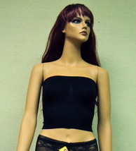 Black Tube Top w/Fishnet Mesh Back ~ One Size Stretches 24&quot;-30&quot; / #140304-G - $9.75