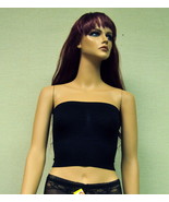 Black Tube Top w/Fishnet Mesh Back ~ One Size Stretches 24&quot;-30&quot; / #140304-G - £7.67 GBP