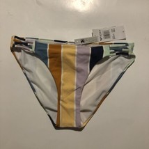 NWT Roxy Beach Classics Striped Full Bikini Bottom Size Small S - £22.41 GBP