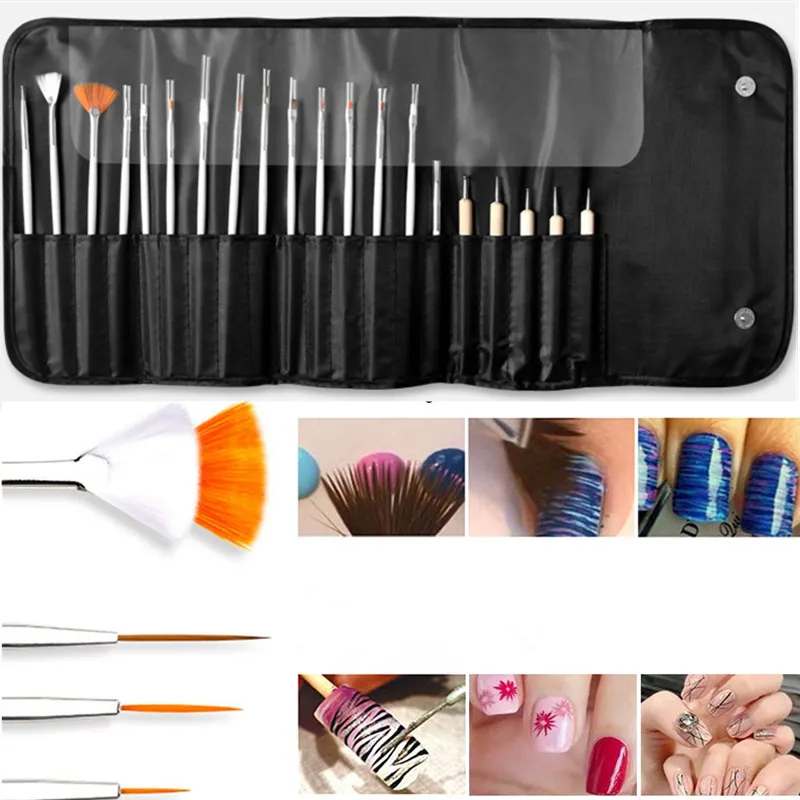 Nail Art Decorations Brush Tools kits Acrylic Professional Painting Pen for - $18.22
