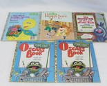 Little Golden Books Sesame Street Grover Oscar Bert Ernie Big Bird Lot of 5 - $14.69