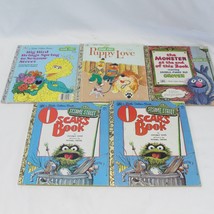 Little Golden Books Sesame Street Grover Oscar Bert Ernie Big Bird Lot of 5 - £11.72 GBP