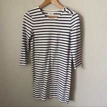 Madewell Navy Striped Cotton Tee Dress XS - $29.99