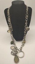 Layered Chain Pendant Charm Necklace - £7.57 GBP