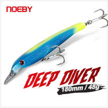 NOEBY Minnow Trolling Fishing Lures 180mm 48g Deep Diver Wobblers Artifi... - £4.79 GBP