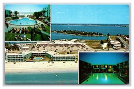 Happy Dolphin Inn Multiview St Petersburg Florida FL UNP Chrome Postcard V25 - $2.92