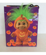 Trick or troll treats Halloween bag gift bag troll in pumpkin outfit gre... - £16.34 GBP