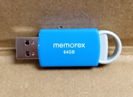 PNY Memorex 64GB Flash Drive USB 2.0 - Blue (32020006421) - £9.66 GBP