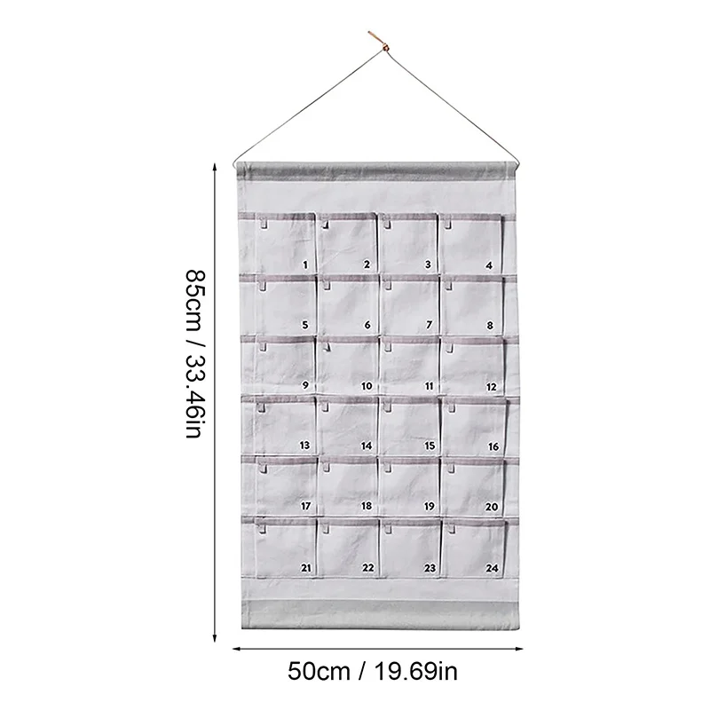 House Home Advent Calendar with Pockets Multipurpose 24 Grids Hanging Storage Ba - £50.19 GBP