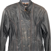 VTG Harley Davidson Womens Double Button Zip Up Leather Jacket Size Medium  - £116.37 GBP