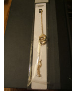 Lovely Double Hoop Woman&#39;s 9K YGF AAA CZ  Bracelet (New) - £7.89 GBP