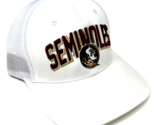 FSU FLORIDA STATE UNIVERSITY SEMINOLES WHITE MESH TRUCKER SNAPBACK HAT C... - $16.10