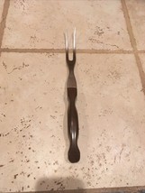 Vintage CUTCO 2-Prong Meat Serving Fork NO. 27 Classic Brown Swirl Handl... - $280.35 MXN