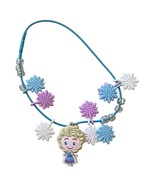 Disney Frozen Necklace Elsa Stretchy Beaded Snowflakes 15&quot; - $9.75