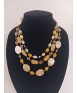 Robert Rose 3 Strand Beaded Necklace Earth Tone Colors 22&quot; - $269.23 MXN