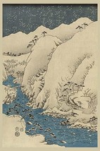Mountains and rivers on the Kiso Road (Kisoji no sansen) by Utagawa Hiroshige -  - £17.25 GBP+