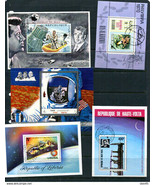 Worldwide 9 Souvenir Sheets Used/CTO Space 14147 - £7.88 GBP