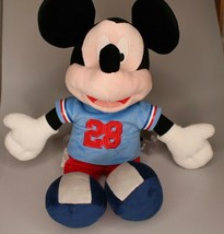 Disney Jumping Bean Mickey Mouse Football Player #28 Soft Plush Sold By Kohls - £11.65 GBP