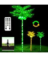 7 Ft Lighted Palm Tree Timer LED Lights Indoor Outdoor Garden Patio Porc... - $64.34