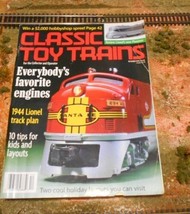 Magazine: Classic Toy Trains December 1998; Favorite Eng; Vintage Model ... - $6.36