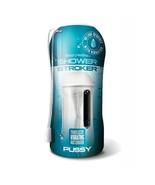 Shower Stroker Vibrating Masturbator Clear - $32.79 CAD