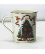 Lenox Porcelain Christmas Tree Presents Gold Edged Coffee Tea Cup 2001 J... - £11.86 GBP