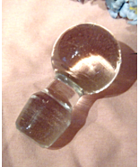 Vintage Large Round Clear Glass Bottle Stopper 3 1/2 Inches - $27.28 CAD