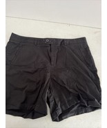 Dockers Women&#39;s Shorts Favorite Fit Black Flat Front Cotton Blend Size 14 - £9.34 GBP