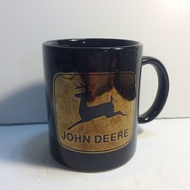 Vintage John Deere Black Gold Coffee Mug Cup Linyi - £14.91 GBP