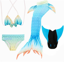 New arrive!Kids Mermaid Tail With Monofin Fancy Girls Swimsuit Bikini Costume - £26.36 GBP