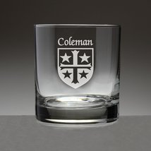 Coleman Irish Coat of Arms Tumbler Glasses - Set of 4 (Sand Etched) - £54.52 GBP