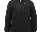 Boy&#39;s Black Quilted Moto Sherpa Fleece Lined Zip Up Kids Hoodie Jacket L - £15.56 GBP