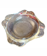Vintage MCM  Heavy Glass 4 Cigar Clear Ashtray 7&quot; - $11.83