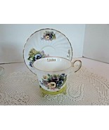 ROYAL PATRICIAN BONE CHINE TEACUP &amp; SAUCER SISTER PANSIES STAFFORDSHIRE ... - $14.80