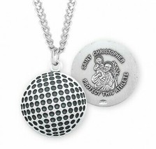 St. Christopher Sterling Silver Golf Medal Necklace - £47.60 GBP