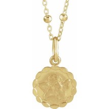 14k Yellow Gold Cherub Necklace - £382.82 GBP