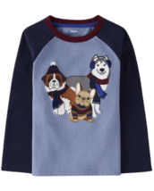 Nwt Gymboree Toddler Boys Size 3T 4T 5T Playful Pups Long-Sleeved Blue Tee New - £12.01 GBP